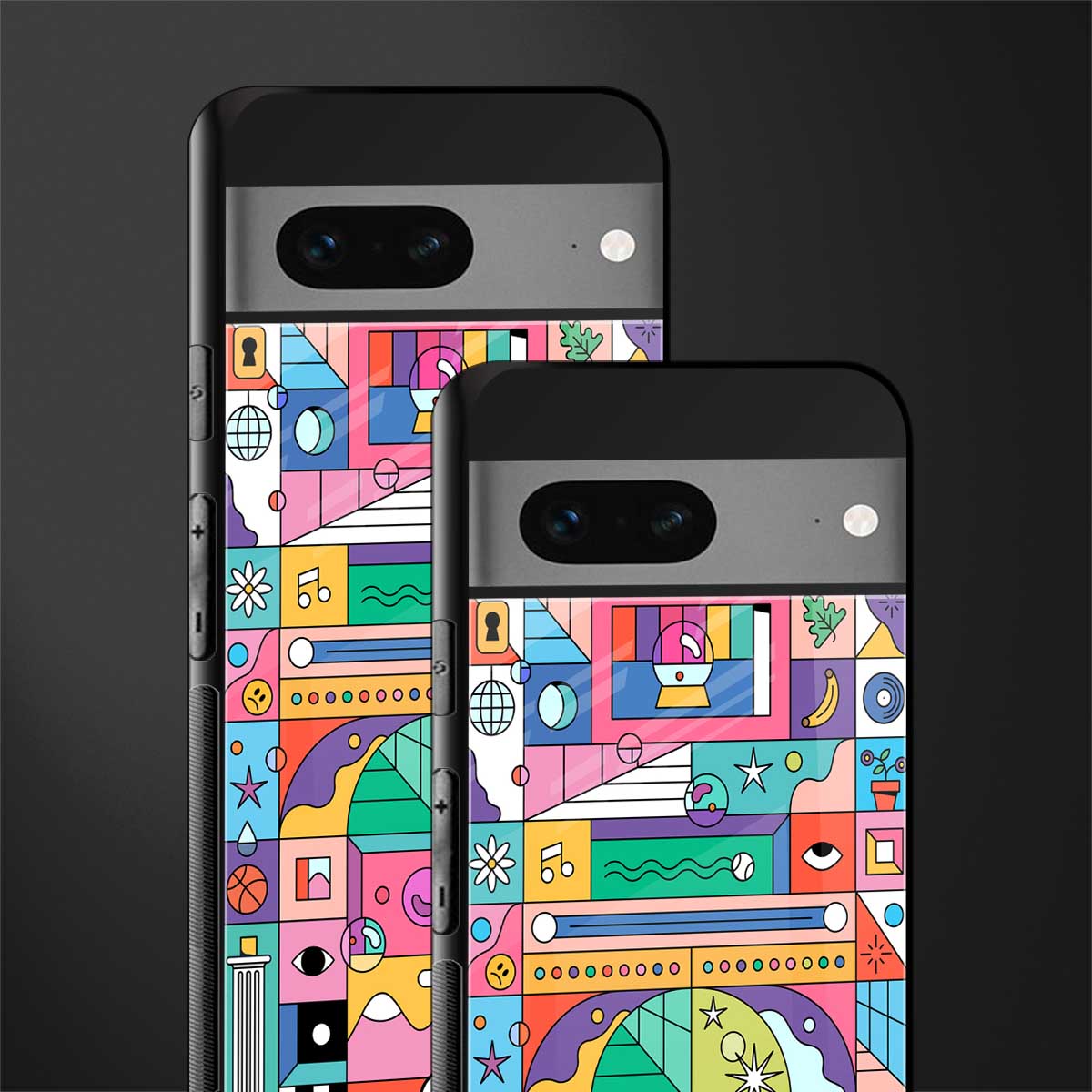 jamie's illustration back phone cover | glass case for google pixel 7
