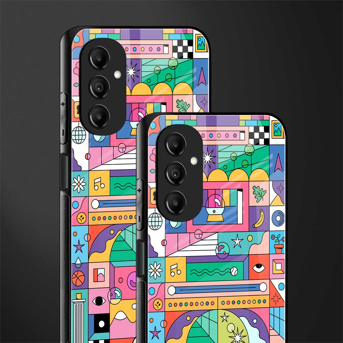 jamie's illustration back phone cover | glass case for samsung galaxy a14 5g