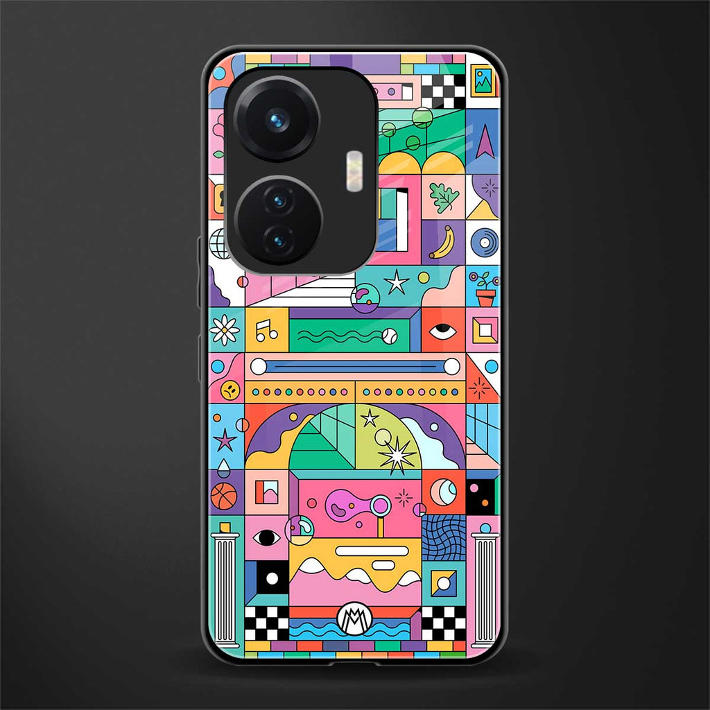 jamie's illustration back phone cover | glass case for vivo t1 44w 4g