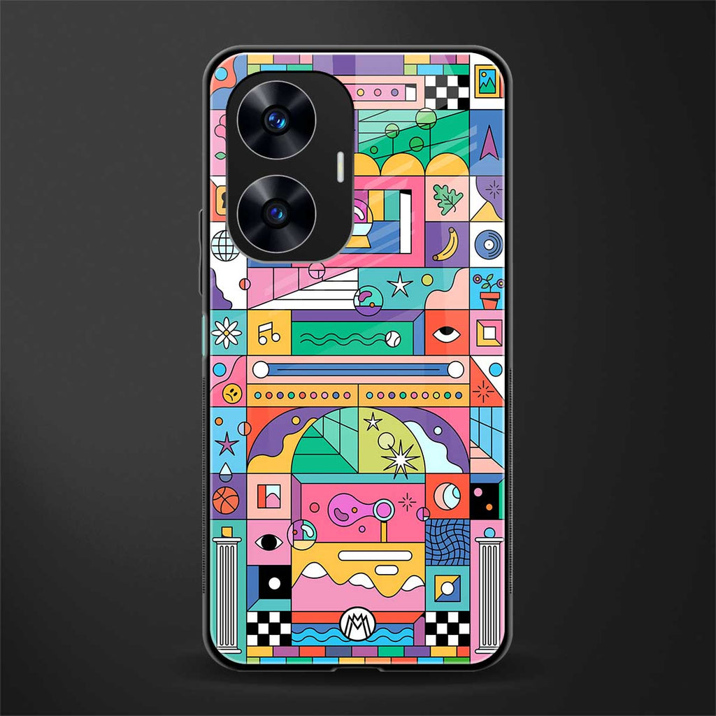 jamie's illustration back phone cover | glass case for realme c55