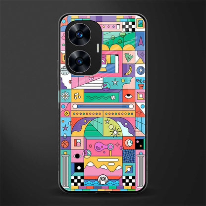 jamie's illustration back phone cover | glass case for realme c55