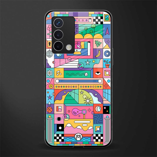 jamie's illustration back phone cover | glass case for oppo a74 4g