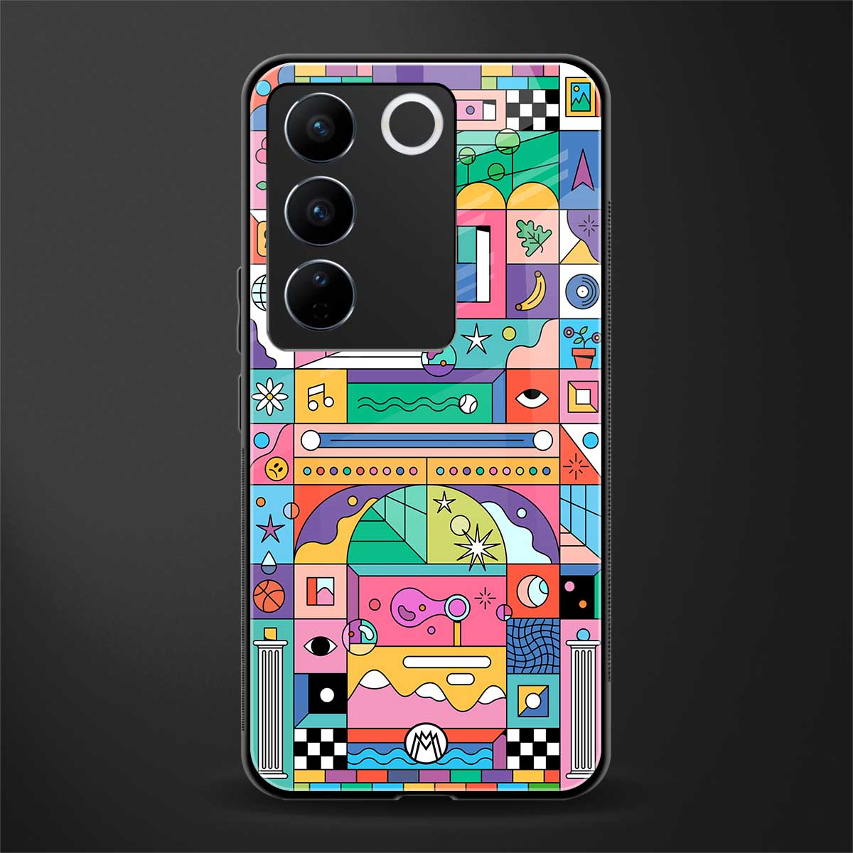 jamie's illustration back phone cover | glass case for vivo v27 pro 5g