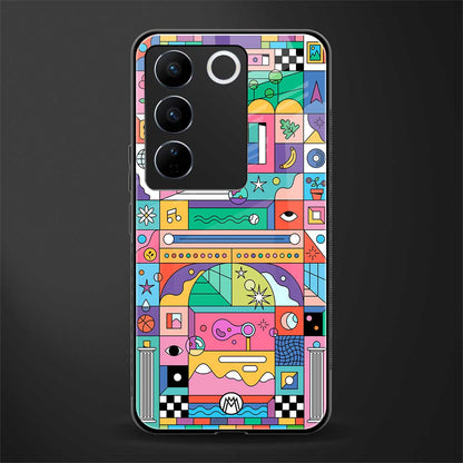 jamie's illustration back phone cover | glass case for vivo v27 pro 5g