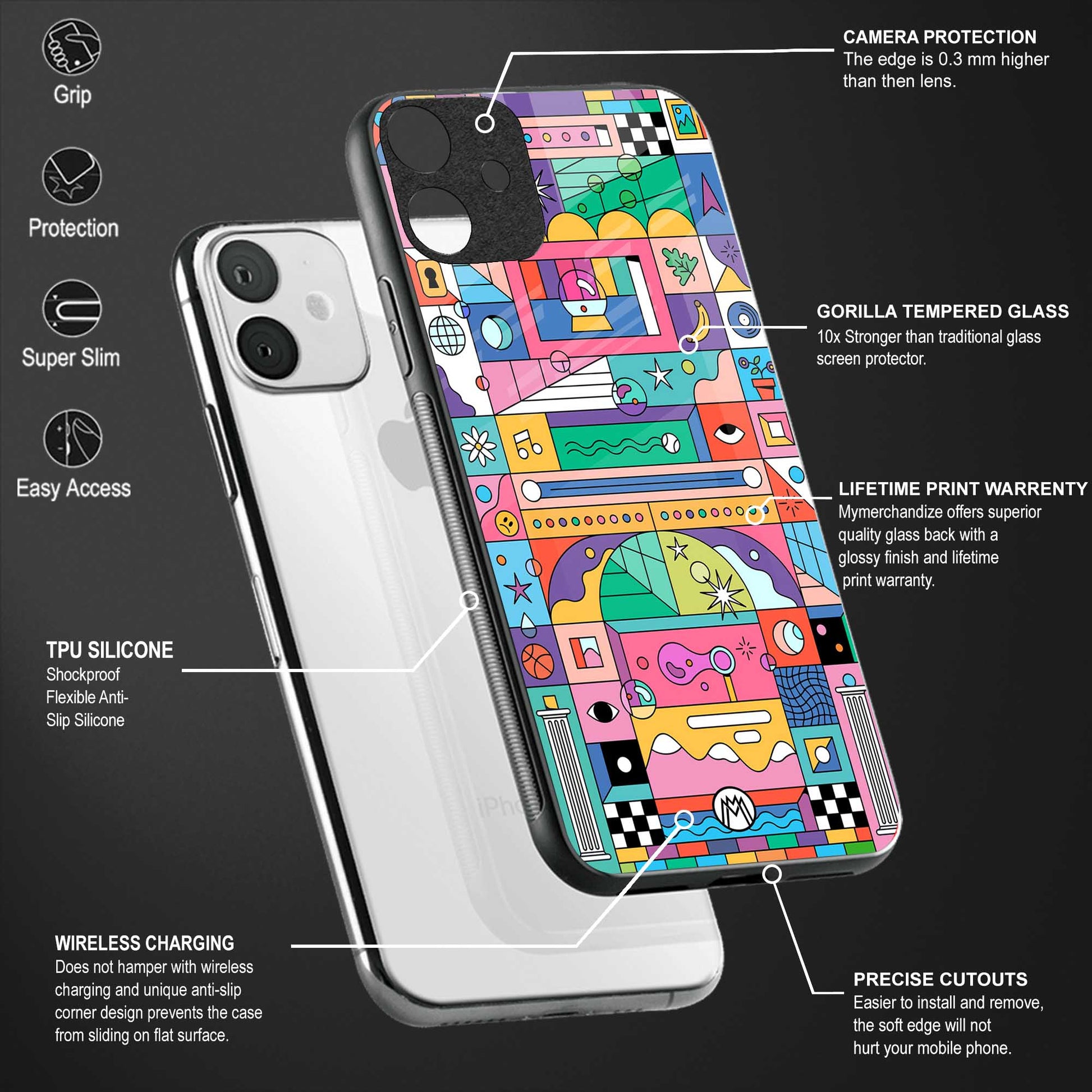 jamie's illustration glass case for realme 9 4g image-4