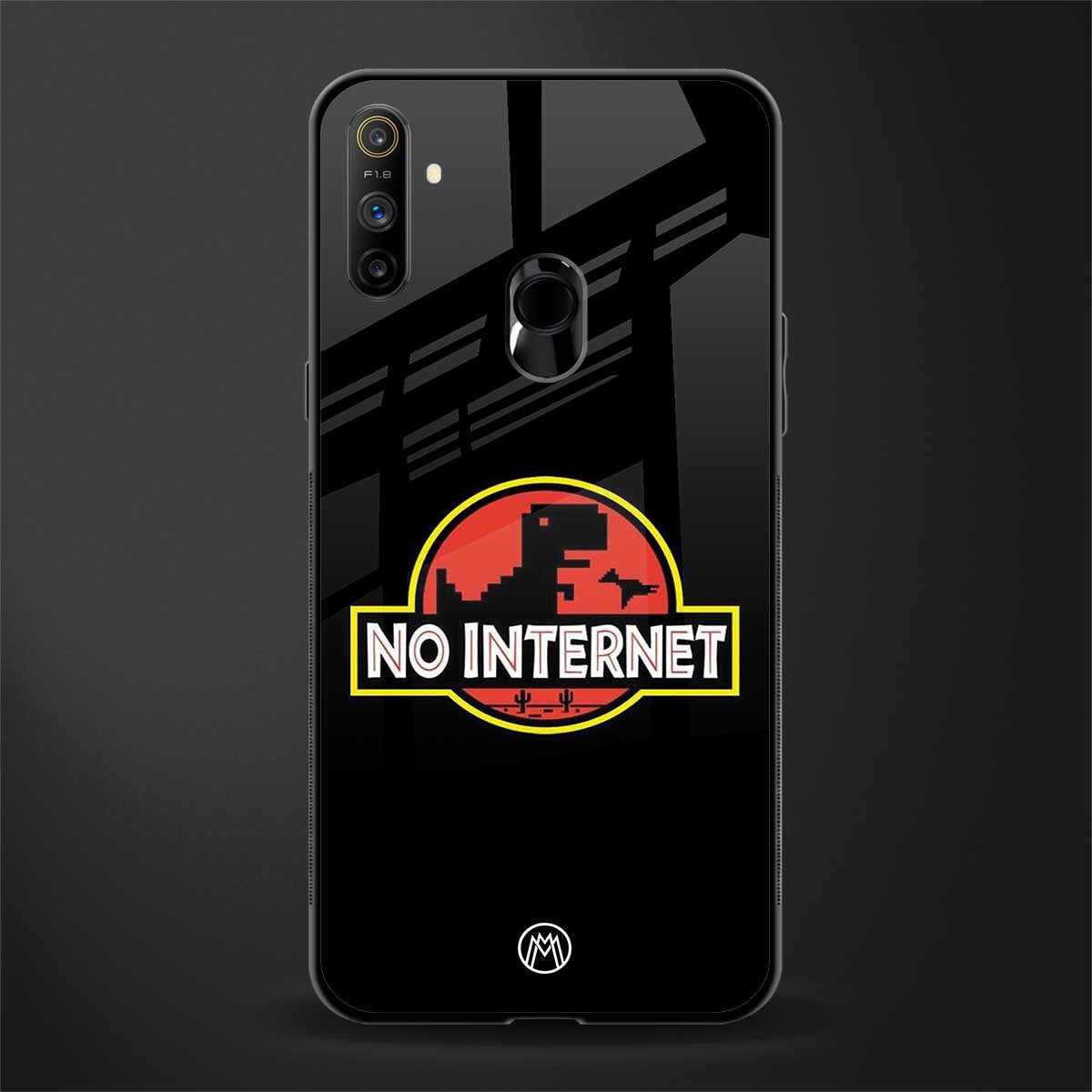 jurassic park no internet glass case for realme narzo 10a image