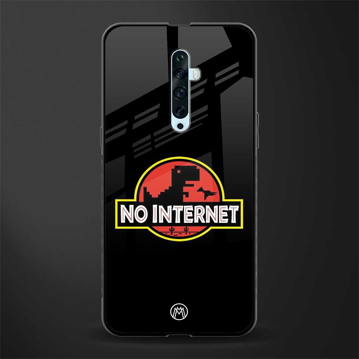jurassic park no internet glass case for oppo reno 2f image