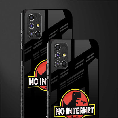 jurassic park no internet glass case for samsung galaxy m31s image-2