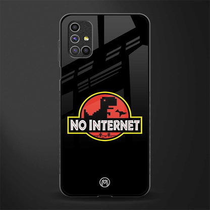 jurassic park no internet glass case for samsung galaxy m31s image