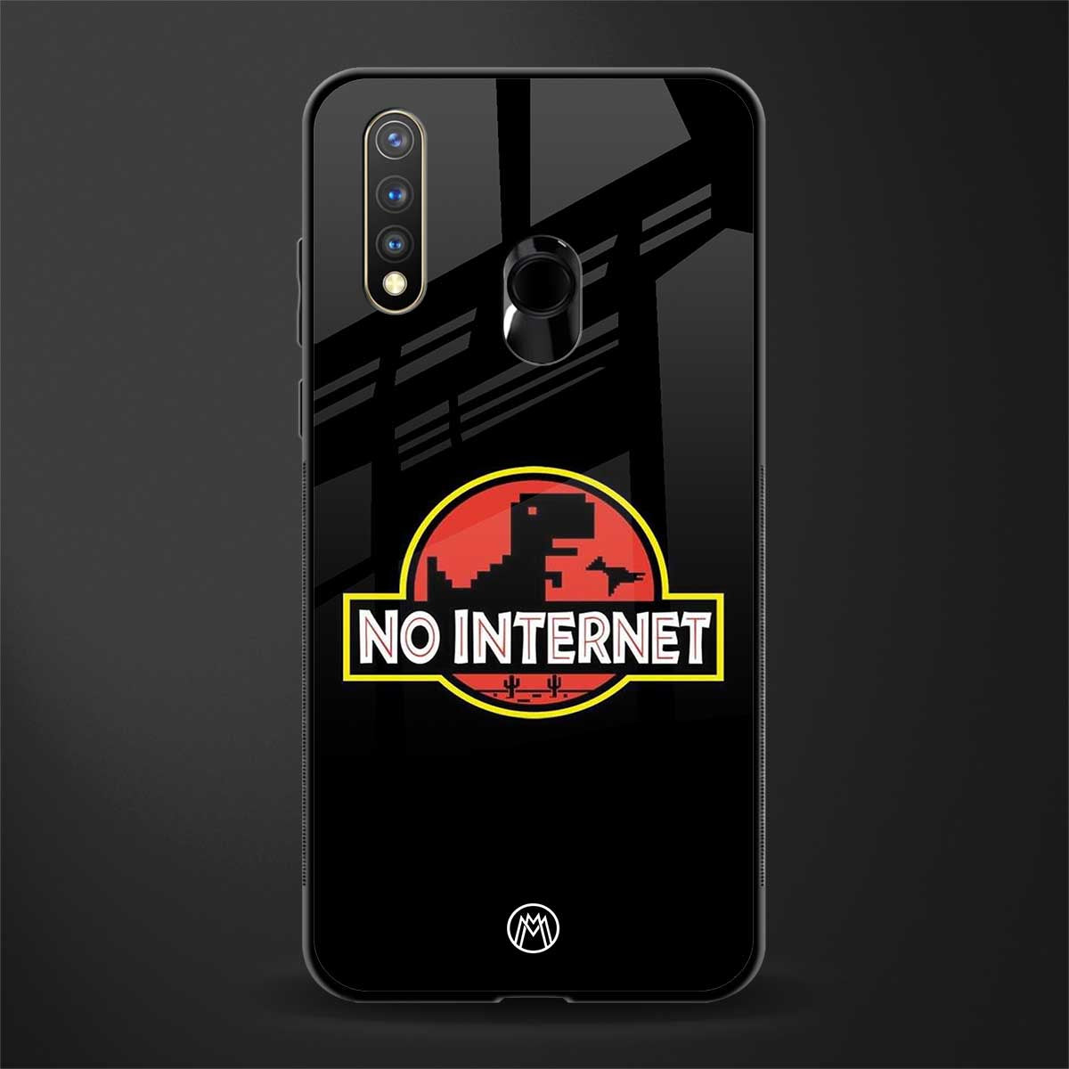 jurassic park no internet glass case for vivo u20 image
