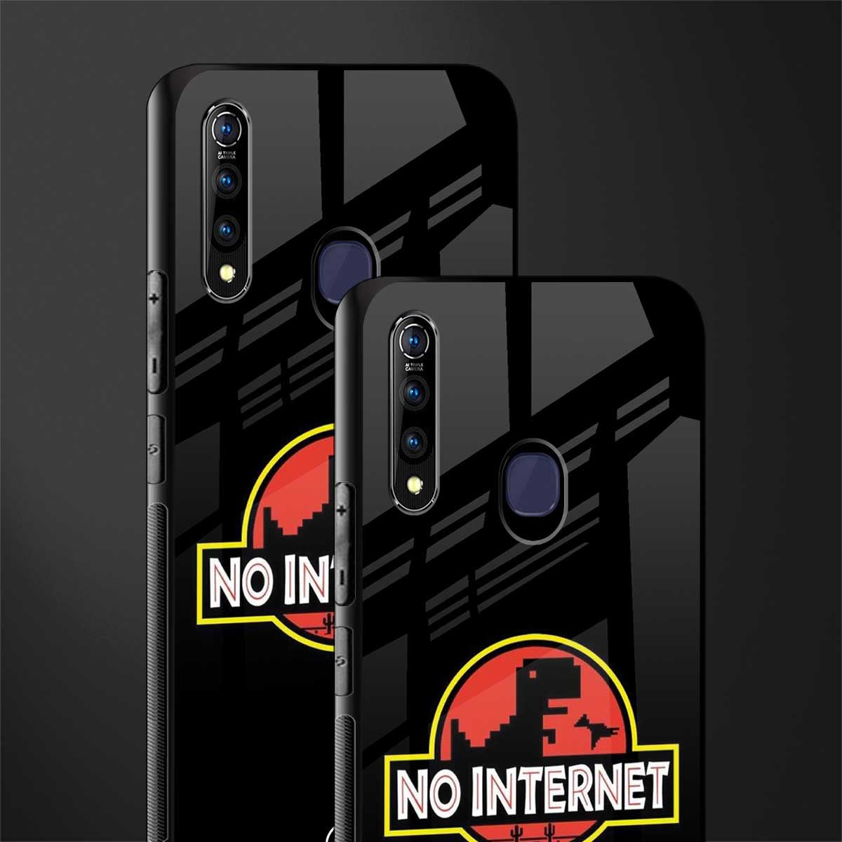 jurassic park no internet glass case for vivo z1 pro image-2