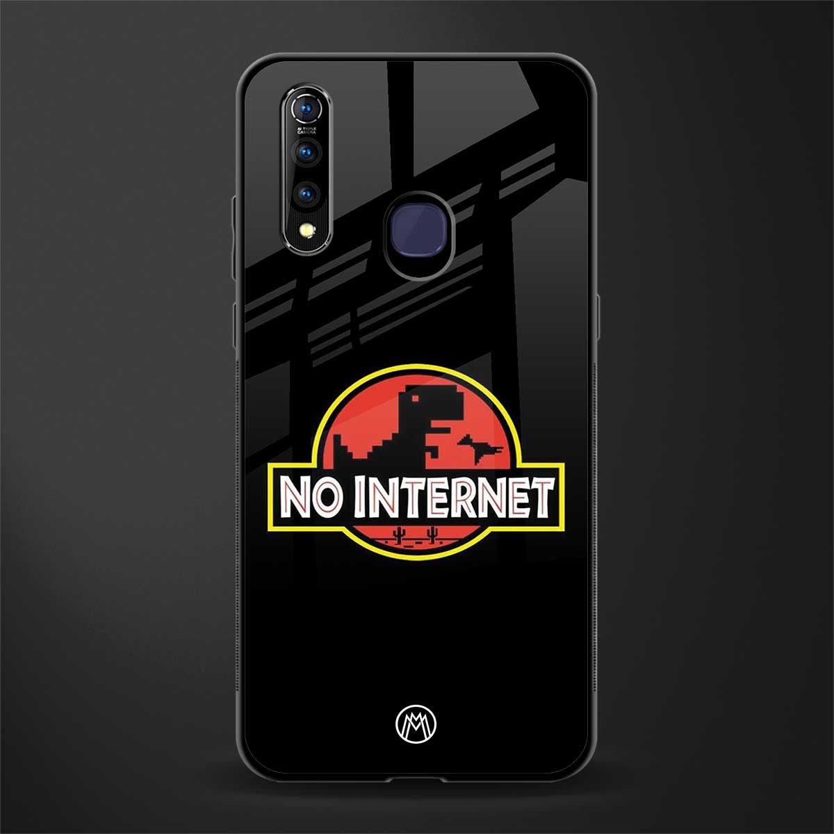 jurassic park no internet glass case for vivo z1 pro image