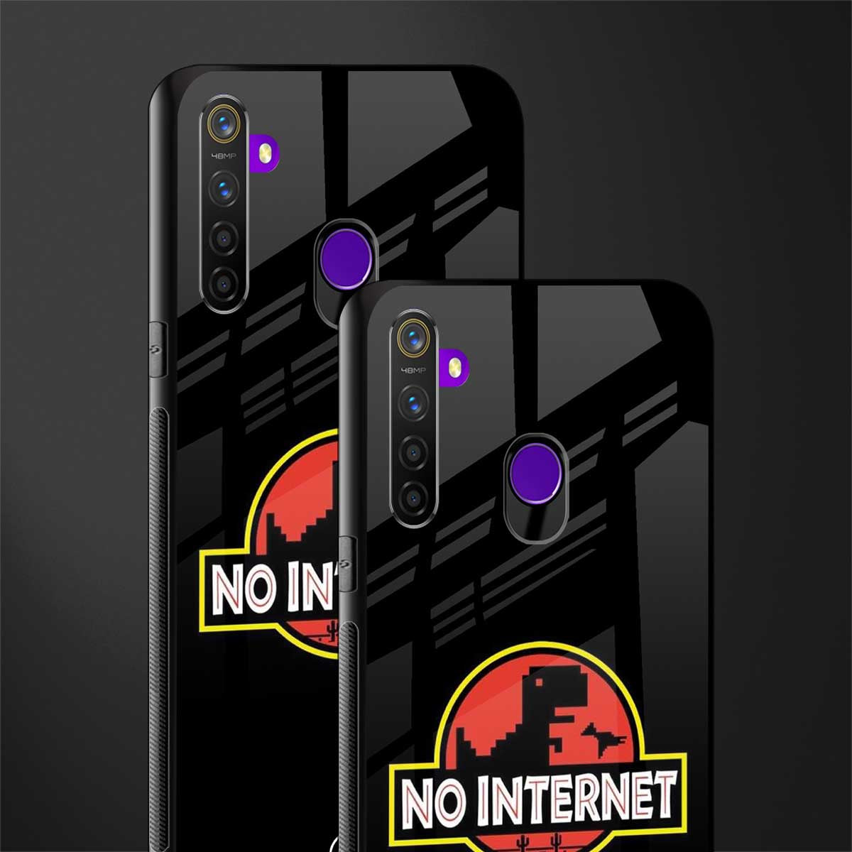 jurassic park no internet glass case for realme 5 image-2