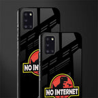 jurassic park no internet glass case for samsung galaxy a31 image-2