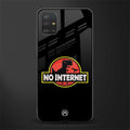 jurassic park no internet glass case for samsung galaxy a51 image