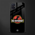 jurassic park no internet glass case for samsung galaxy a71 image