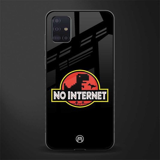 jurassic park no internet glass case for samsung galaxy a71 image