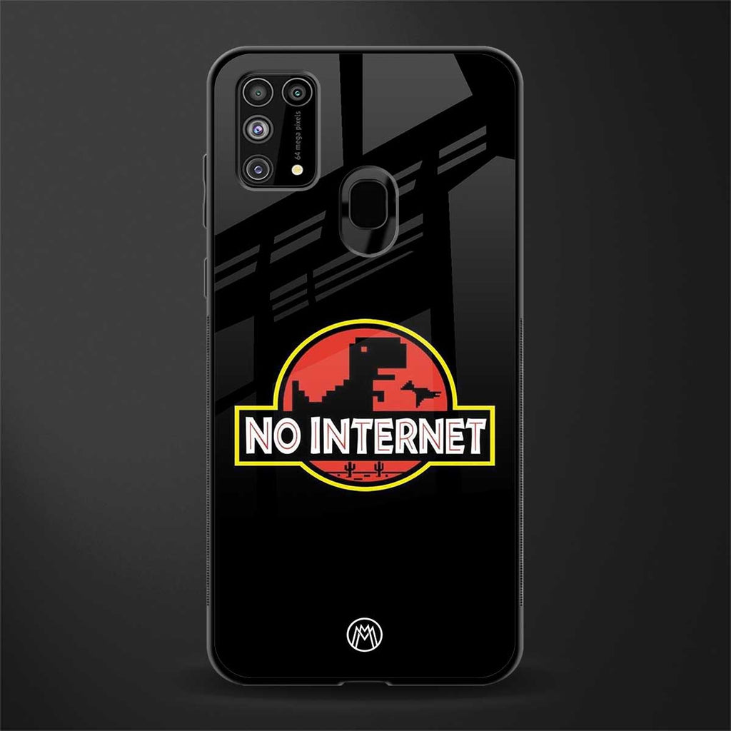 jurassic park no internet glass case for samsung galaxy m31 prime edition image