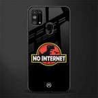 jurassic park no internet glass case for samsung galaxy m31 prime edition image