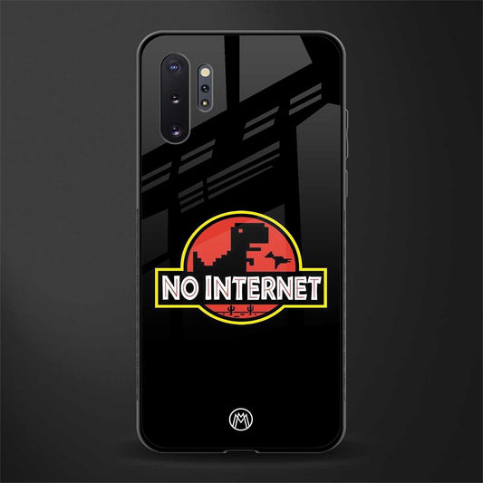 jurassic park no internet glass case for samsung galaxy note 10 plus image