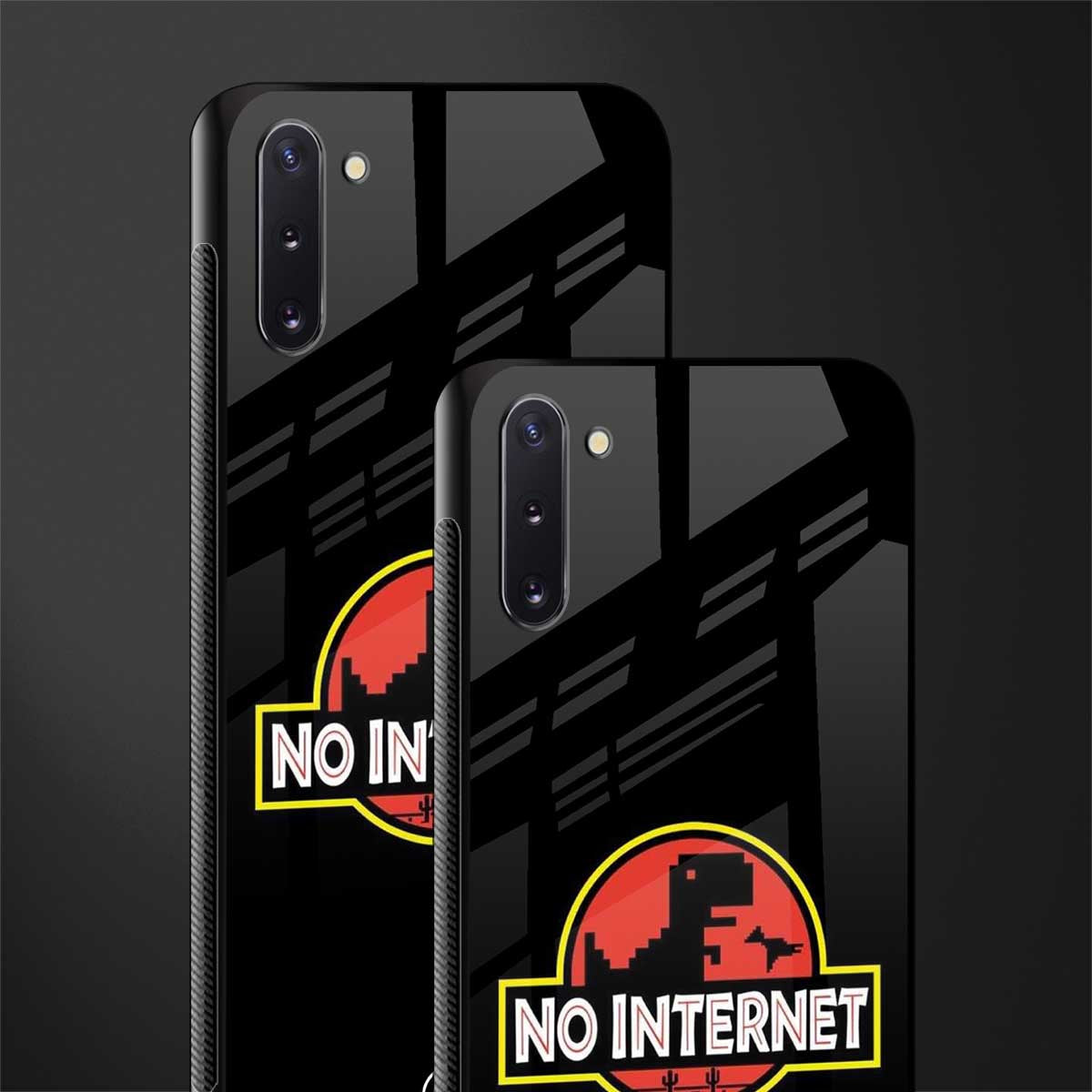 jurassic park no internet glass case for samsung galaxy note 10 image-2