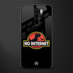 jurassic park no internet glass case for redmi note 8 pro image