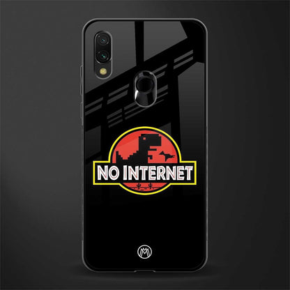 jurassic park no internet glass case for redmi note 7 image