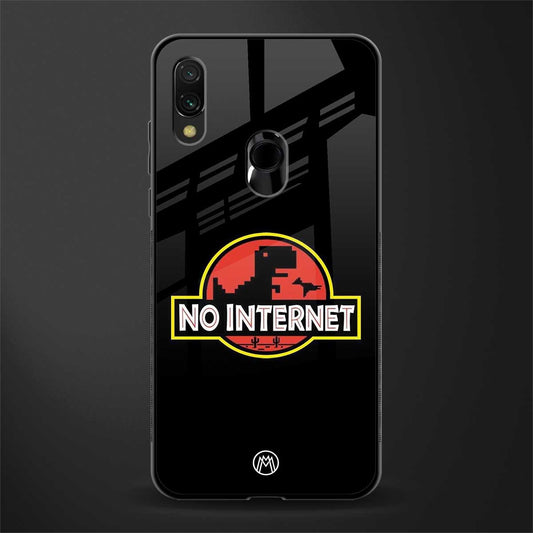 jurassic park no internet glass case for redmi note 7 image