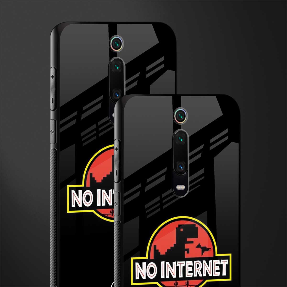 jurassic park no internet glass case for redmi k20 image-2