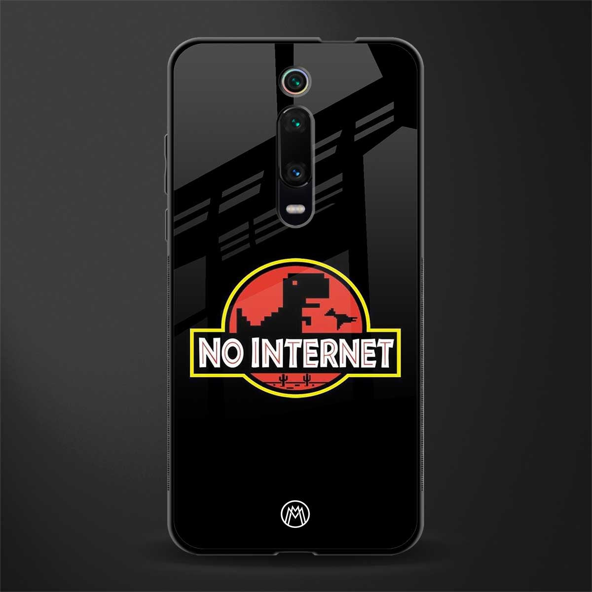 jurassic park no internet glass case for redmi k20 image