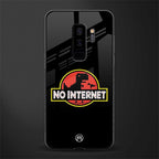 jurassic park no internet glass case for samsung galaxy s9 plus image