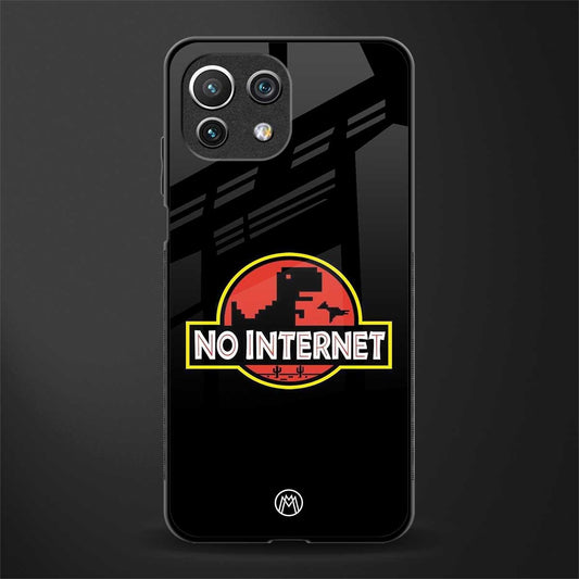 jurassic park no internet glass case for mi 11 lite image