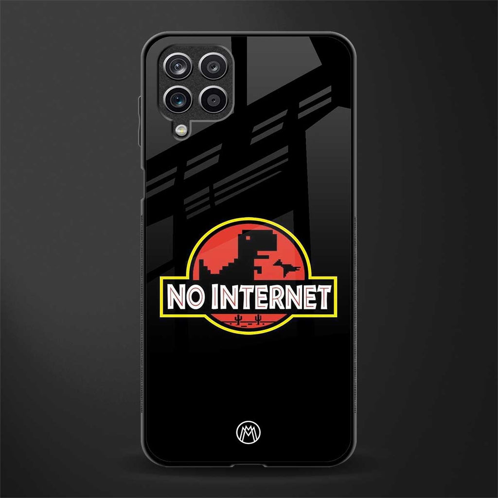 jurassic park no internet back phone cover | glass case for samsung galaxy a22 4g