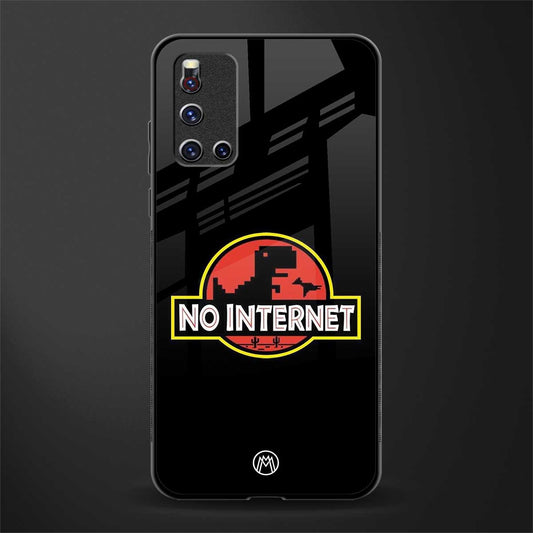 jurassic park no internet glass case for vivo v19 image