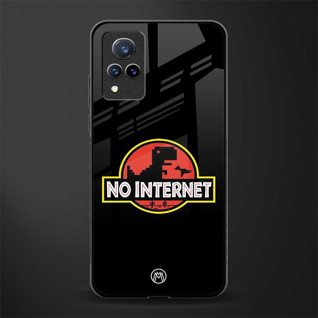 jurassic park no internet glass case for vivo v21 5g image