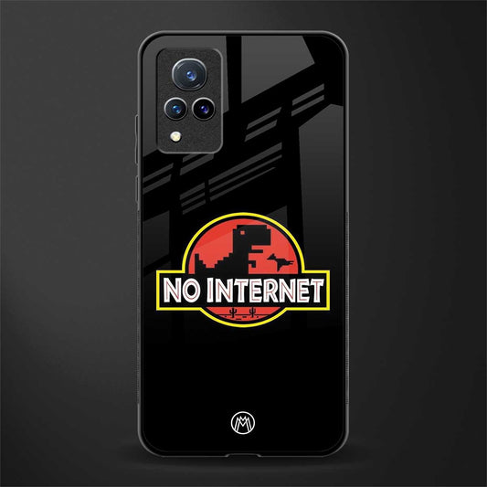 jurassic park no internet glass case for vivo v21 5g image