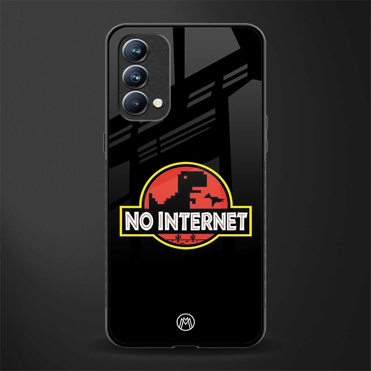 jurassic park no internet glass case for oppo f19 image