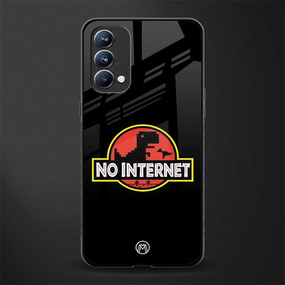 jurassic park no internet glass case for oppo f19 image