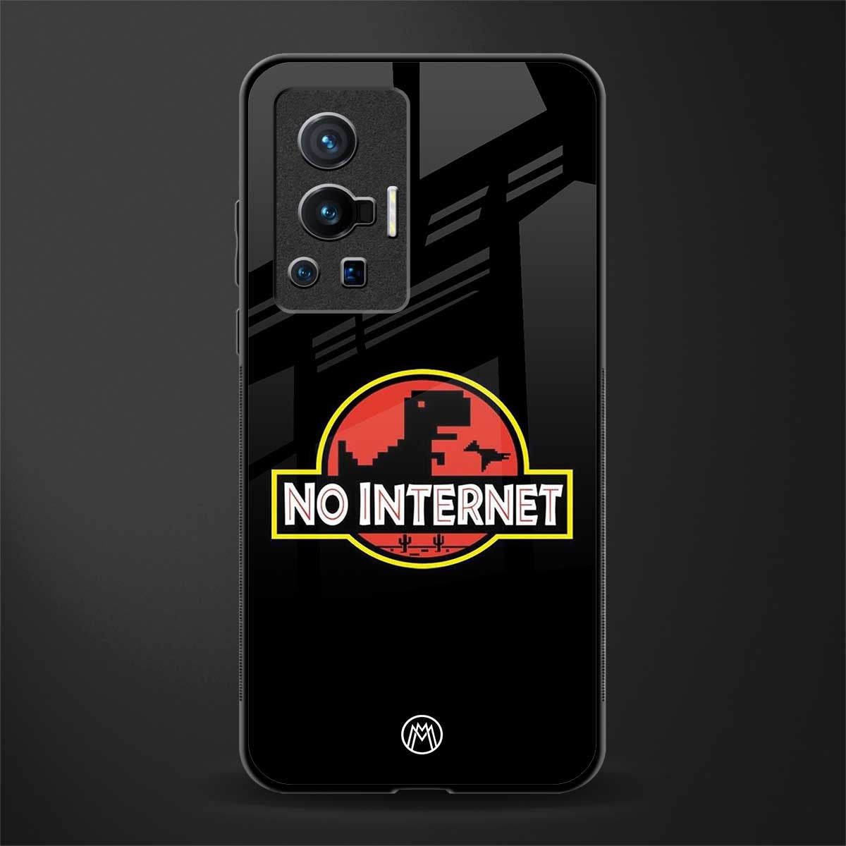 jurassic park no internet glass case for vivo x70 pro image