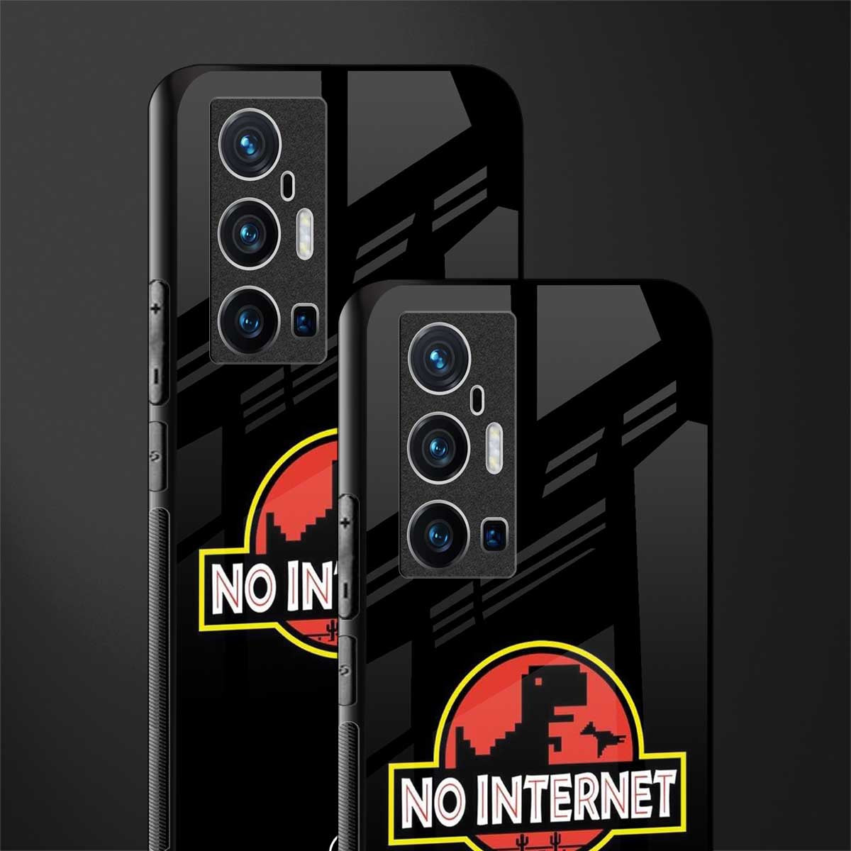 jurassic park no internet glass case for vivo x70 pro plus image-2