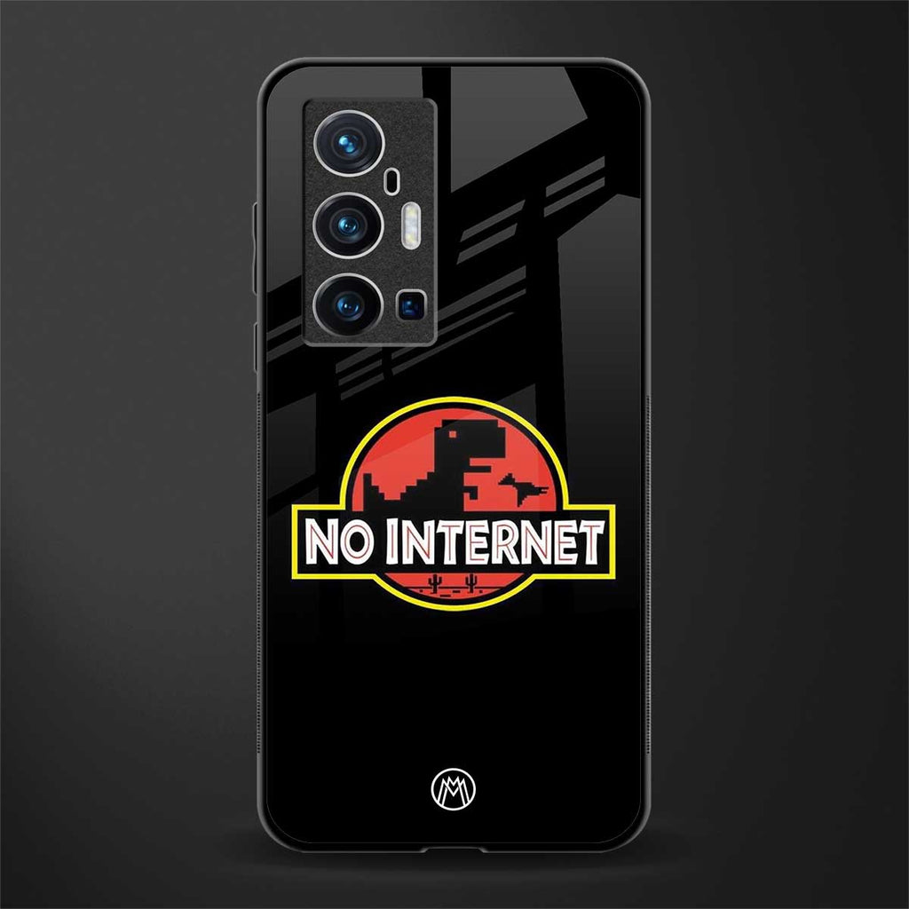 jurassic park no internet glass case for vivo x70 pro plus image