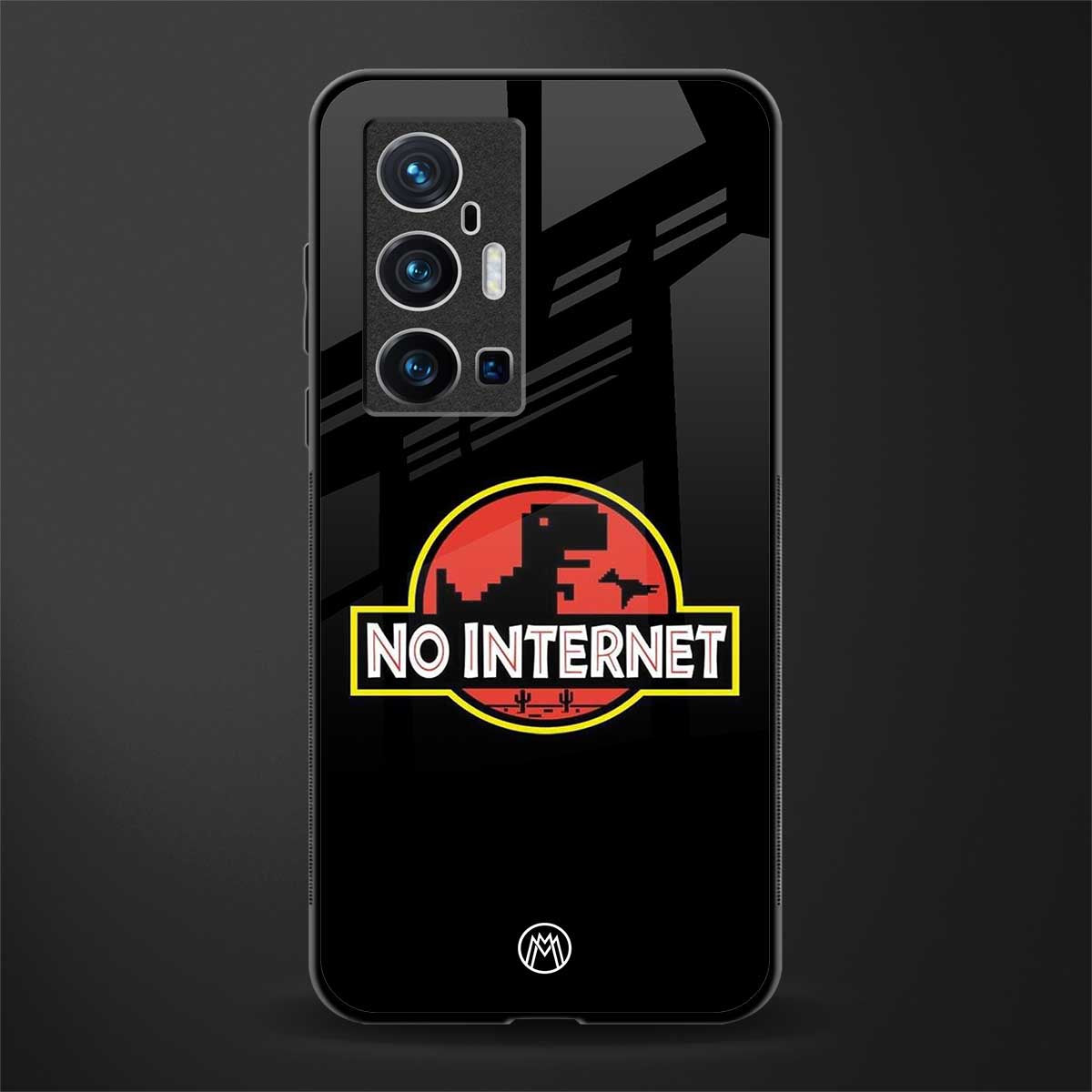 jurassic park no internet glass case for vivo x70 pro plus image