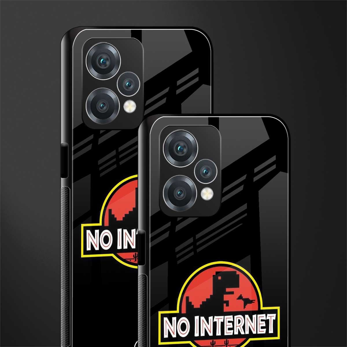 jurassic park no internet back phone cover | glass case for realme 9 pro 5g