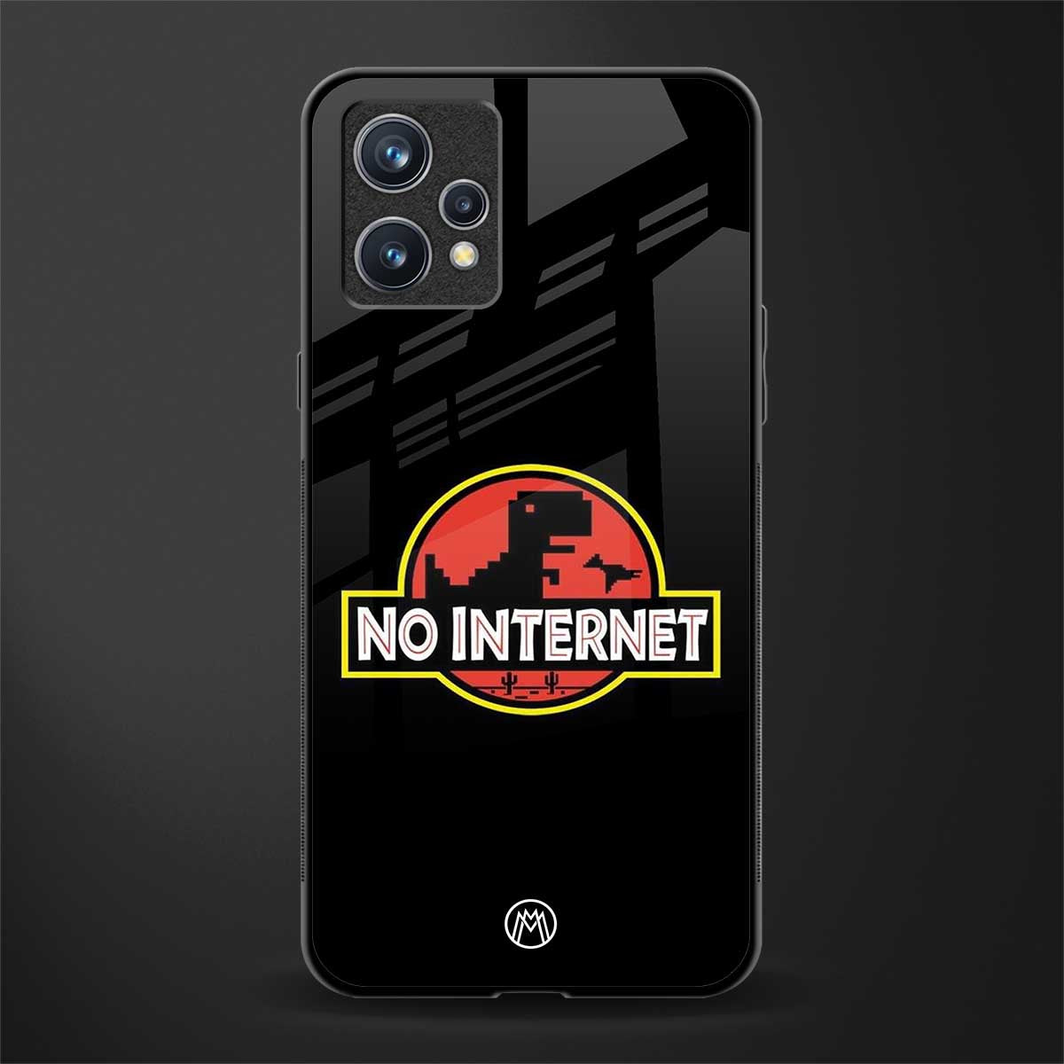 jurassic park no internet glass case for realme 9 4g image