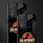 jurassic park no internet glass case for xiaomi 11i 5g image-2