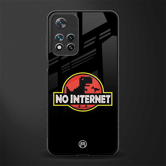 jurassic park no internet glass case for poco m4 pro 5g image