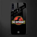jurassic park no internet glass case for samsung galaxy a20s image