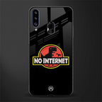 jurassic park no internet glass case for samsung galaxy a20s image