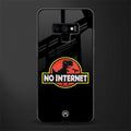 jurassic park no internet glass case for samsung galaxy note 9 image