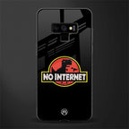 jurassic park no internet glass case for samsung galaxy note 9 image